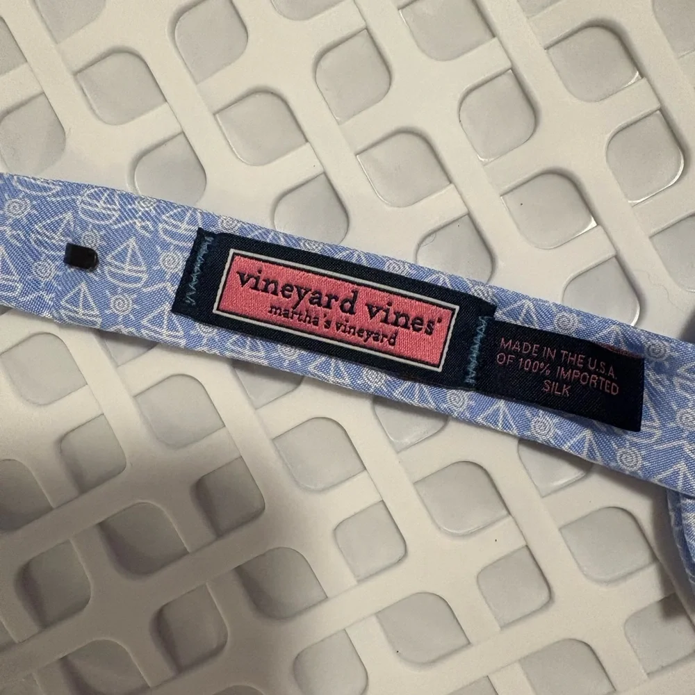 Vineyard Vines Blue Sailboat Patterned Kids Bow Tie